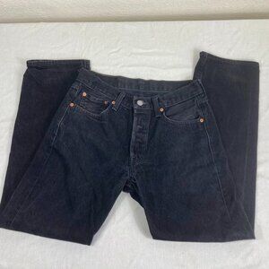 Levi’s 501 Original Black Jeans Men’s 30x30 Button Fly Straight Leg